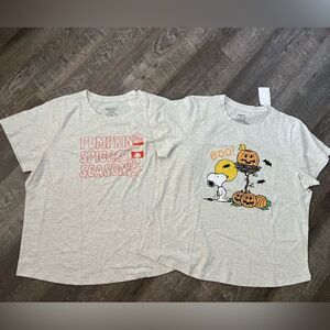 Peanuts Halloween Graphic Tee-Size XXL